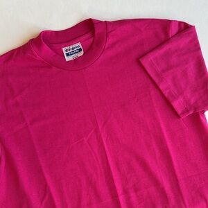 Vintage 80’s Hanes Fifty Fifty USA Pink Single Stitch Blank Tshirt Medium‎ NEW